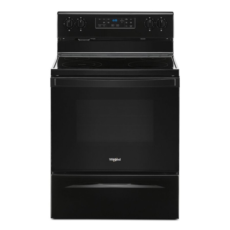 Whirlpool 5.3 cu. ft. Whirlpool® electric range with Frozen Bake™ technology Black WFE525S0JB Picture 1