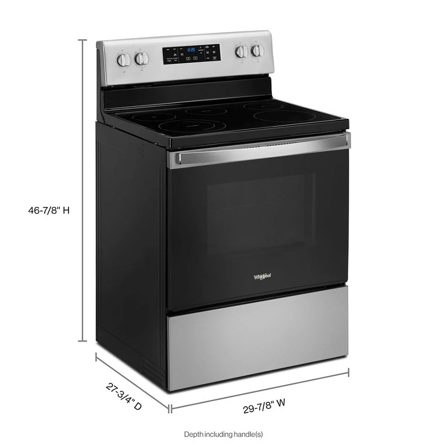 5.3 cu. ft. Whirlpool® electric range with Frozen Bake™ technology WFE525S0JS
