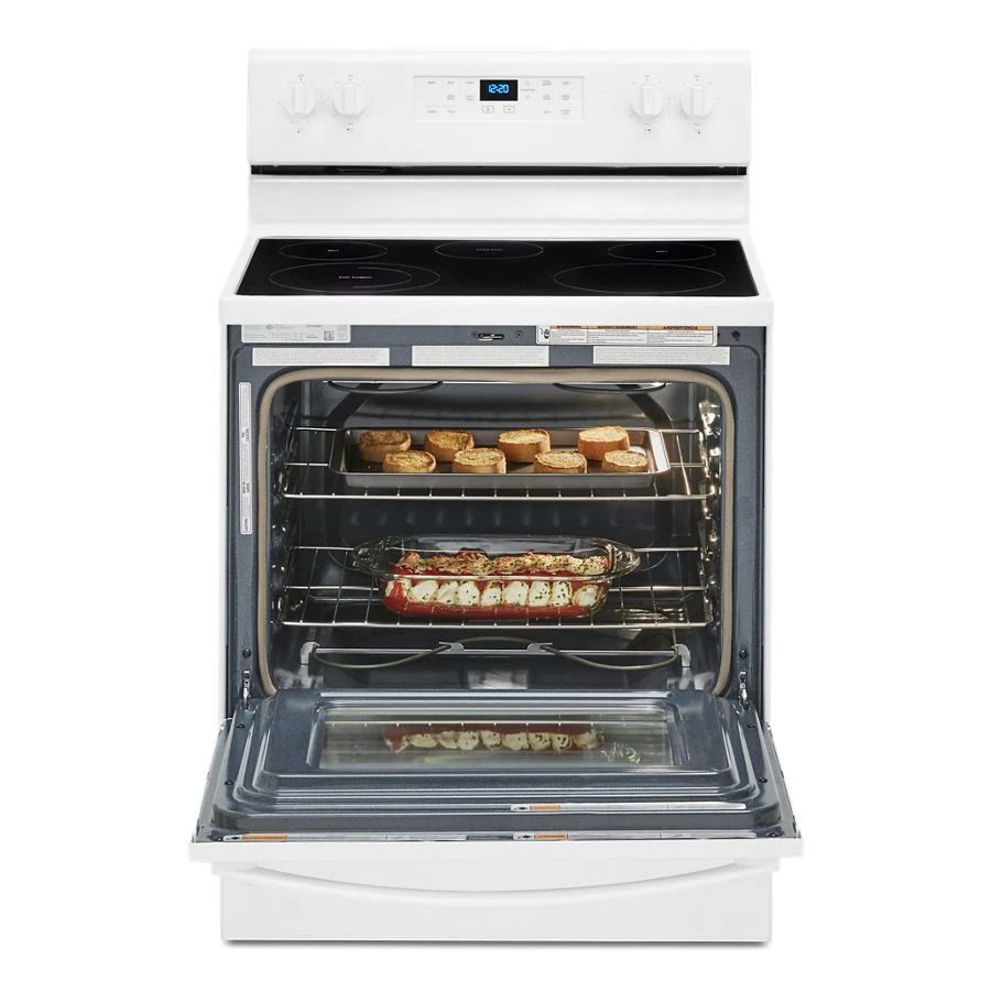 5.3 cu. ft. Whirlpool® electric range with Frozen Bake™ technology WFE525S0JW