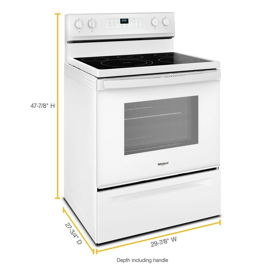 5.3 cu. ft. Whirlpool® electric range with Frozen Bake™ technology WFE550S0HW