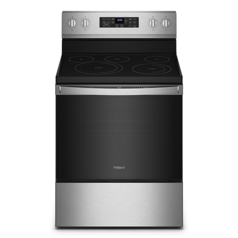 Whirlpool 5.3 Cu. Ft.  Electric 5-in-1 Air Fry Oven Fingerprint Resistant Stainless Steel WFE550S0LZ Picture 1