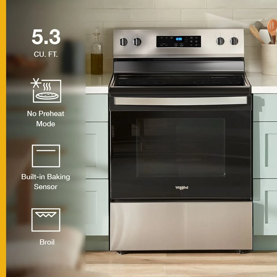 30-inch Electric Range with No Preheat Mode WFES3030RS