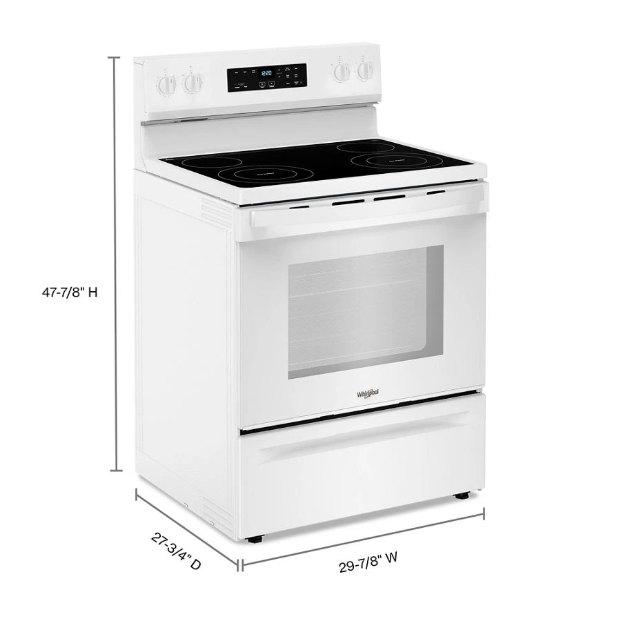30-inch Electric Range with No Preheat Mode WFES3030RW