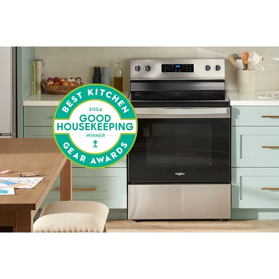 30-inch Electric Range with No Preheat Mode and Steam Clean WFES3330RS