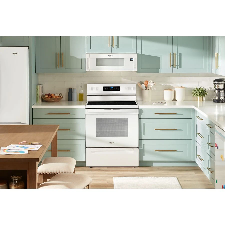 30-inch Electric Range with No Preheat Mode and Steam Clean WFES3330RW