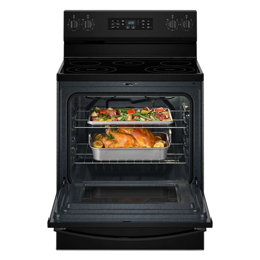 30-inch Electric Range with Air Cooking Technology and Steam Clean WFES4530SB