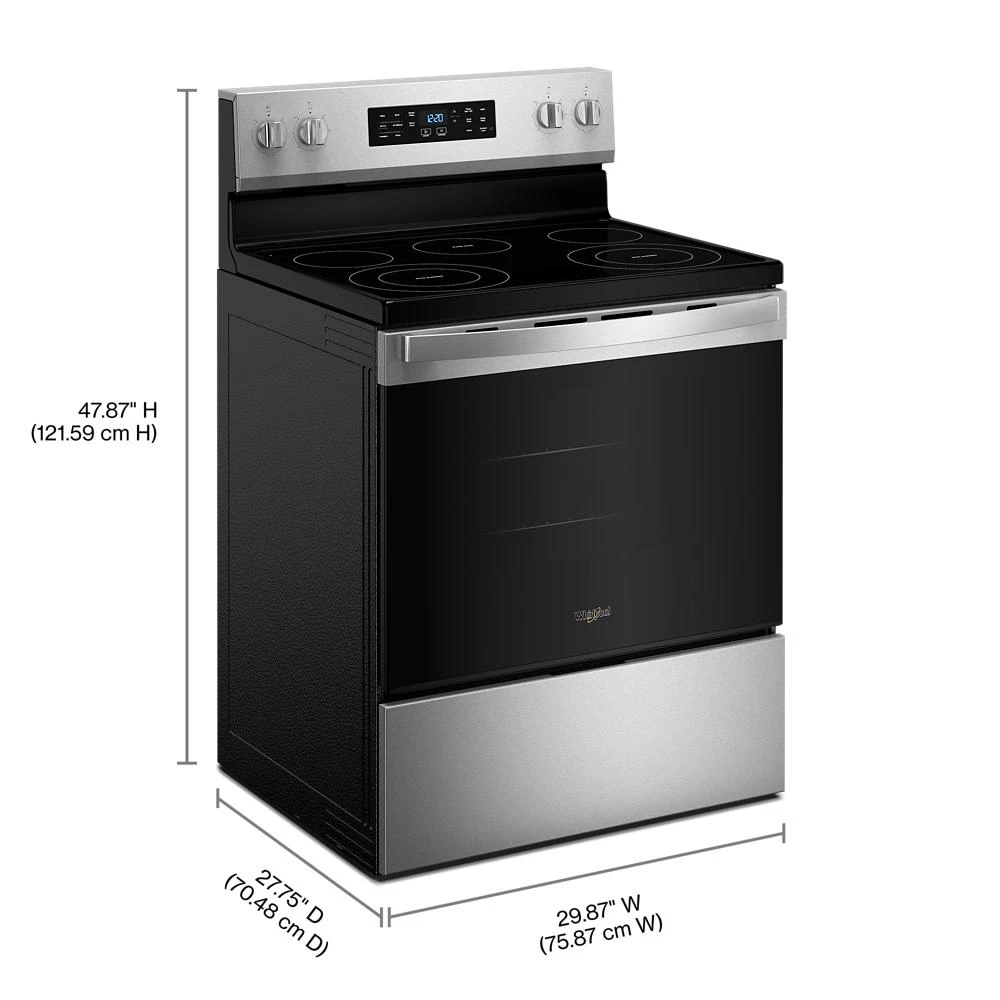 30-inch Electric Range with Air Cooking Technology and Steam Clean WFES4530SS