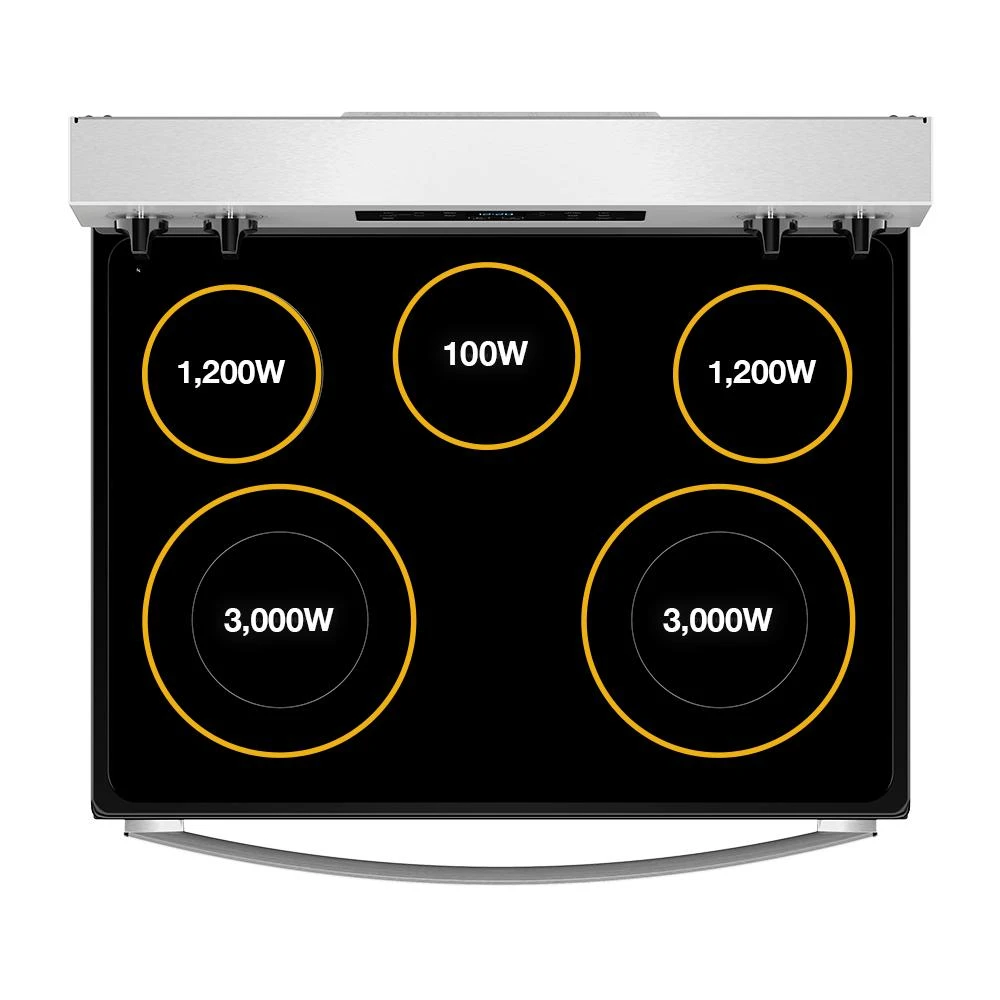 30-inch Electric Range with Air Cooking Technology and Steam Clean WFES4530SS