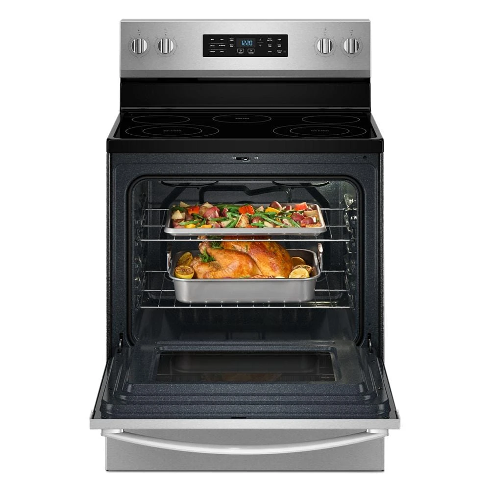 30-inch Electric Range with Air Cooking Technology and Steam Clean WFES4530SS