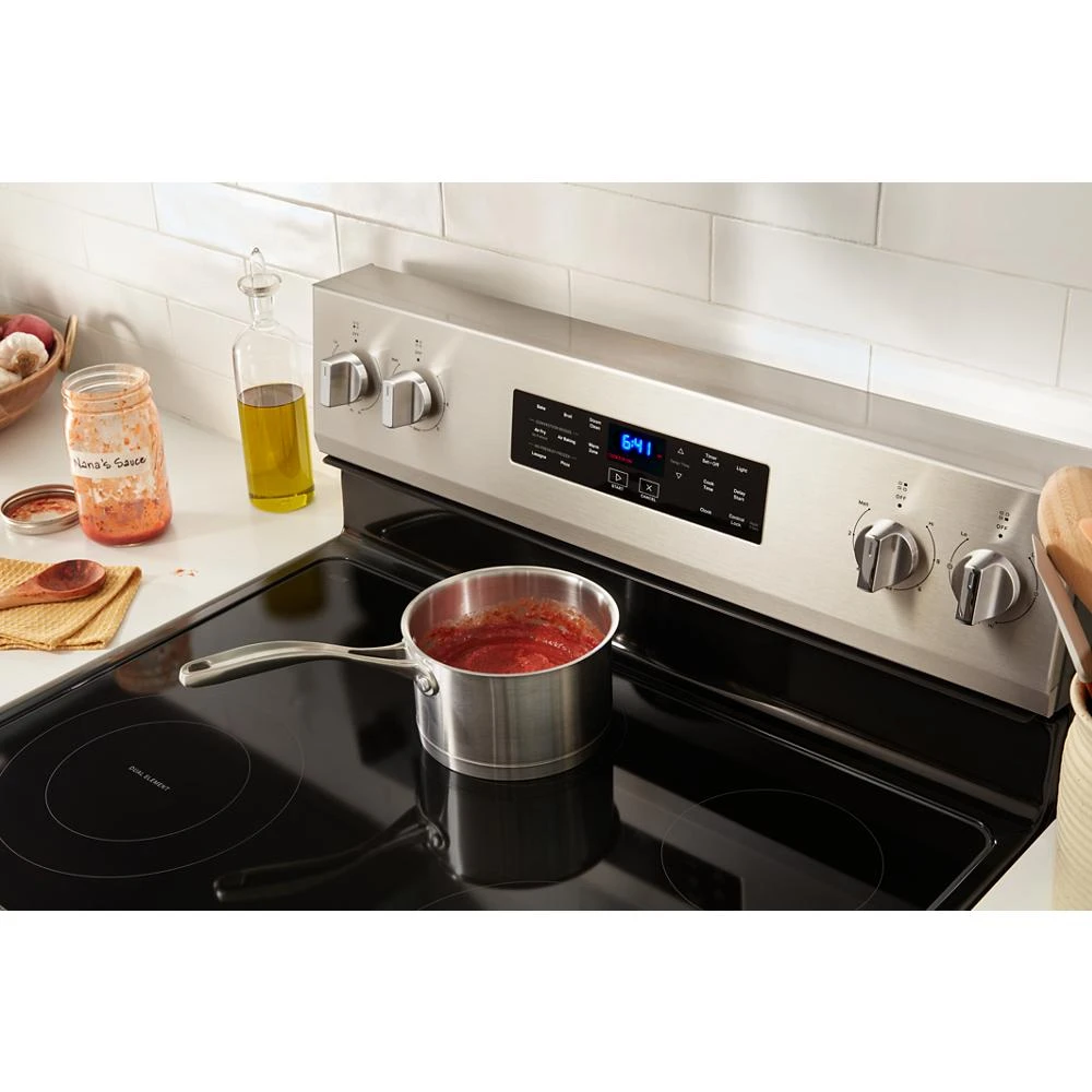 30-inch Electric Range with Air Cooking Technology and Steam Clean WFES4530SS