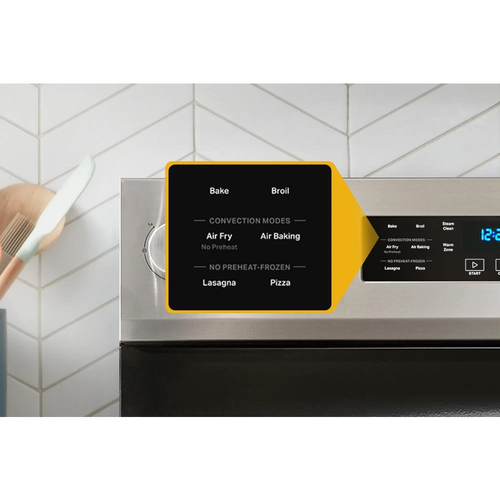 30-inch Electric Range with Air Cooking Technology and Steam Clean WFES4530SS