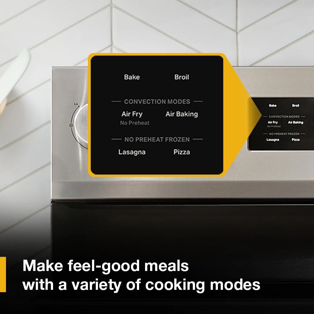 30-inch Electric Range with Air Cooking Technology and Steam Clean WFES4530SS