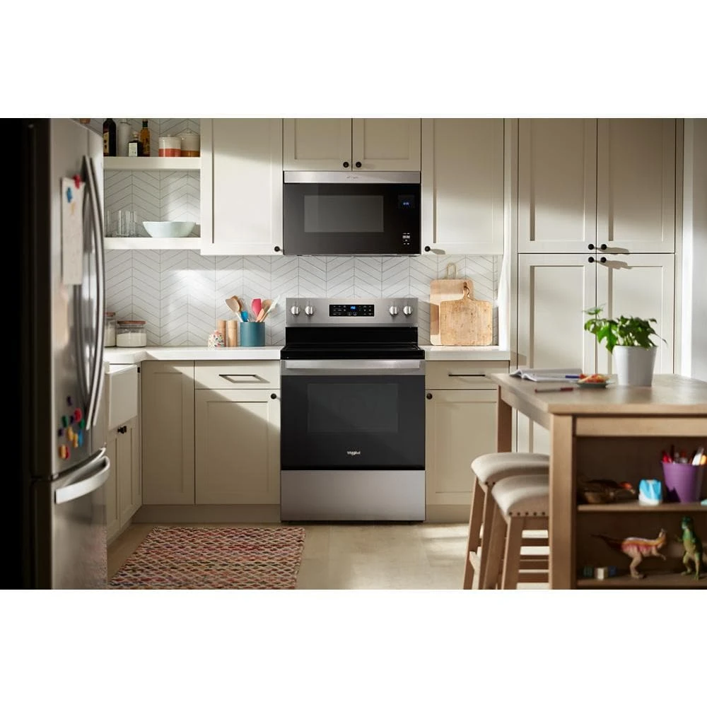 30-inch Electric Range with Air Cooking Technology and Steam Clean WFES4530SS