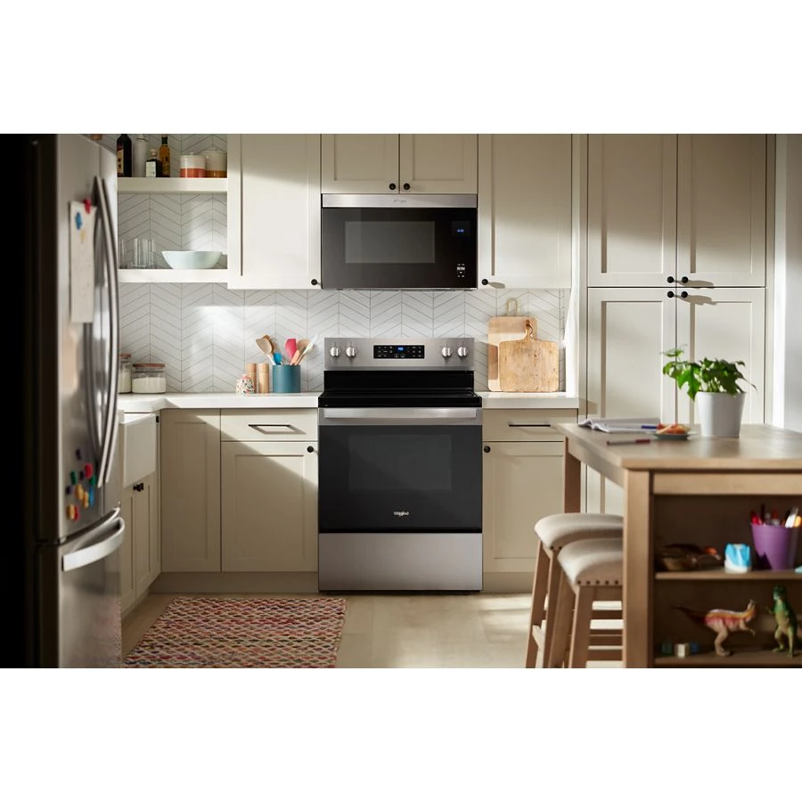 30-inch Electric Range with Air Cooking Technology and Steam Clean WFES4530SW