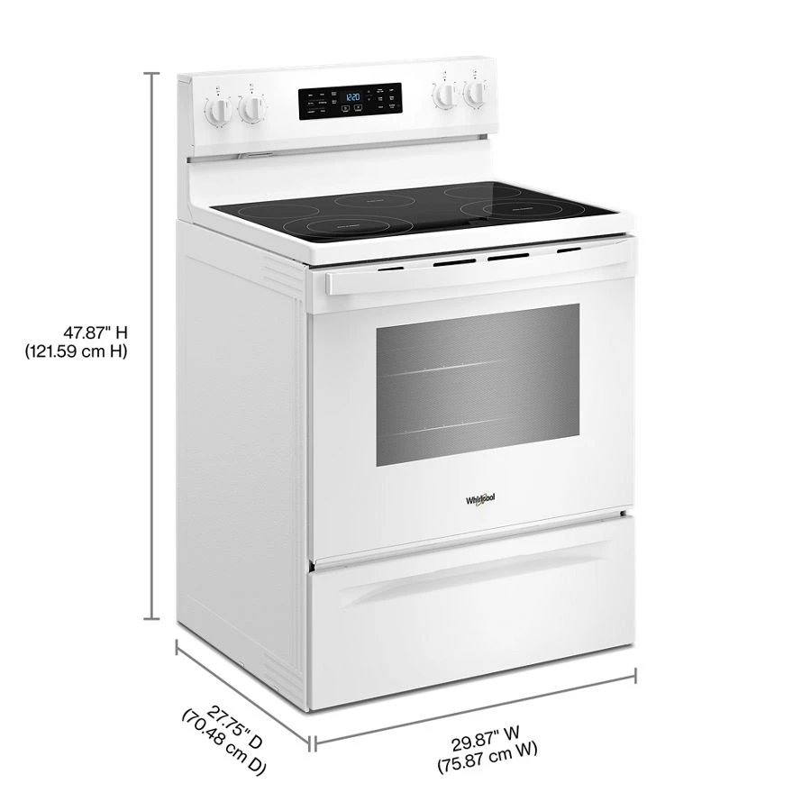 30-inch Electric Range with Air Cooking Technology and Steam Clean WFES4530SW