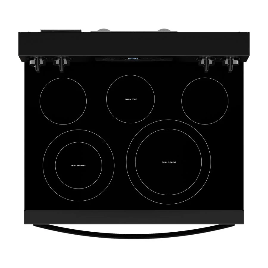30-inch Energy Star Electric Range with Air Cooking Technology, No Preheat Air Fry and Air Baking and Self Clean WFES5030RB
