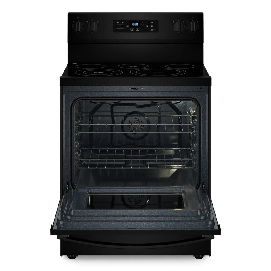 30-inch Energy Star Electric Range with Air Cooking Technology, No Preheat Air Fry and Air Baking and Self Clean WFES5030RB