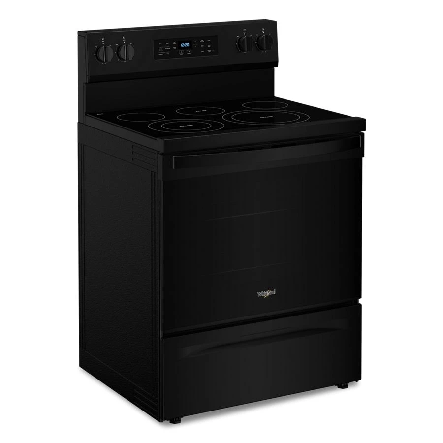 30-inch Energy Star Electric Range with Air Cooking Technology, No Preheat Air Fry and Air Baking and Self Clean WFES5030RB