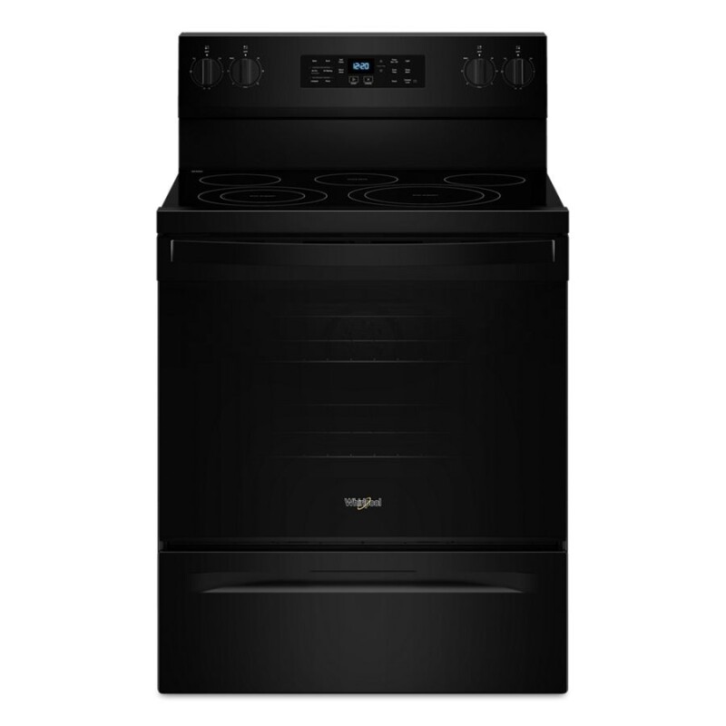 Whirlpool 30-inch Energy Star Electric Range with Air Cooking Technology, No Preheat Air Fry and Air Baking and Self Clean Black WFES5030RB Picture 1