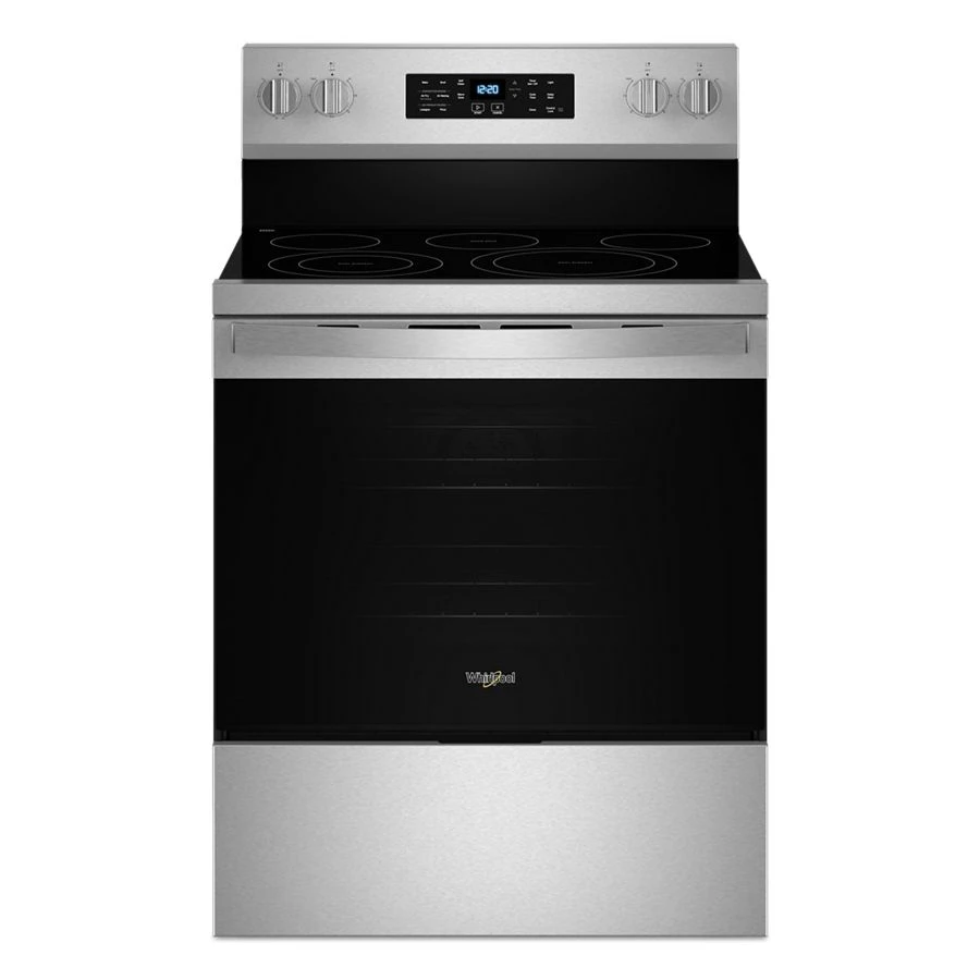 30-inch Energy Star Electric Range with Air Cooking Technology, No Preheat Air Fry and Air Baking and Self Clean WFES5030RW