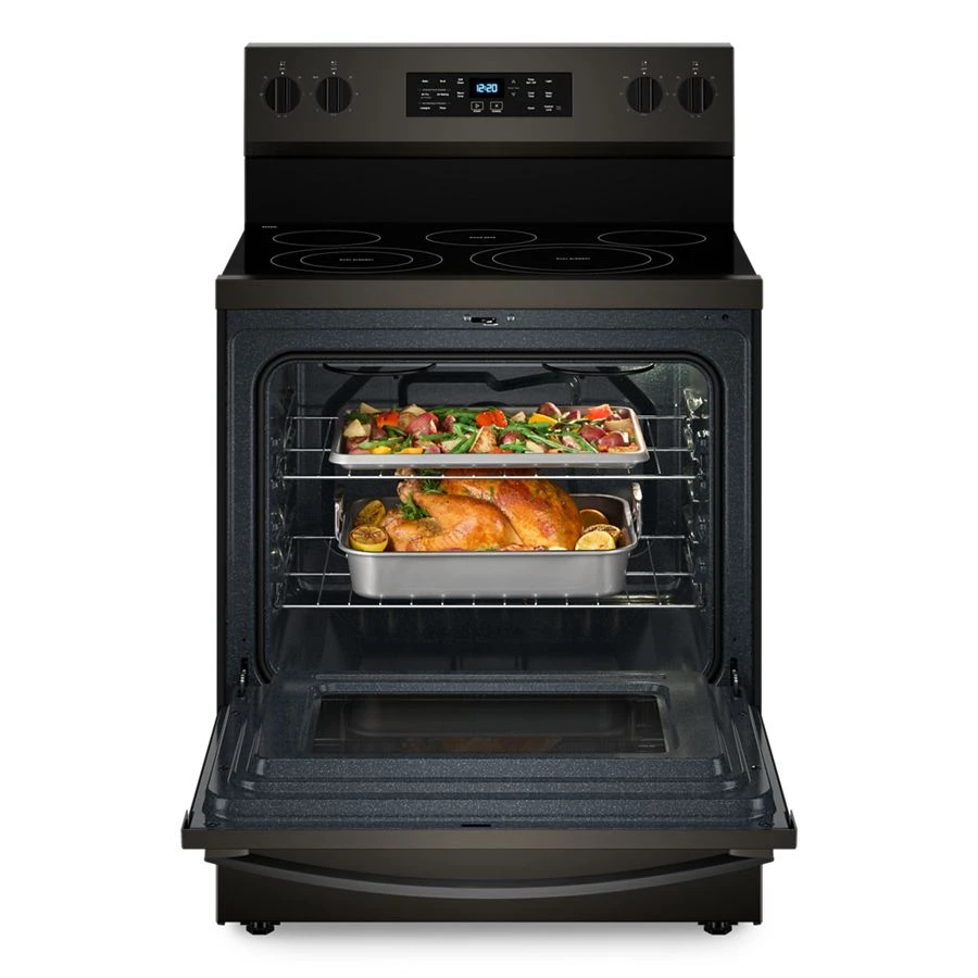 30-inch Energy Star Electric Range with Air Cooking Technology, No Preheat Air Fry and Air Baking and Self Clean WFES5030RV
