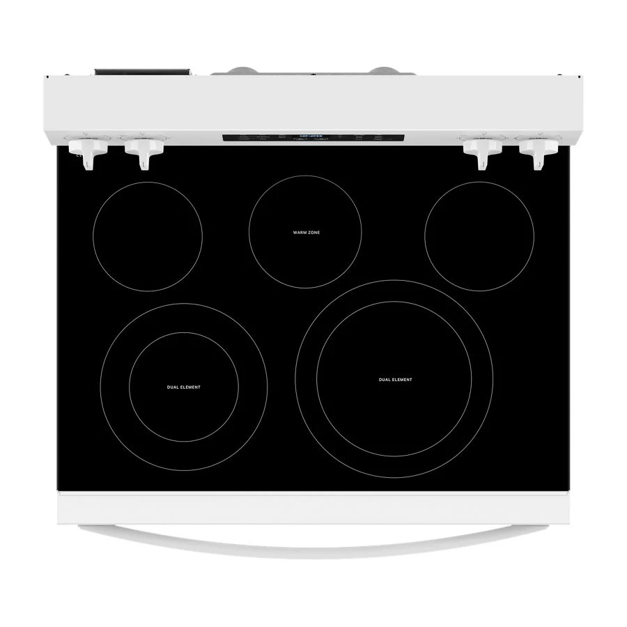 30-inch Energy Star Electric Range with Air Cooking Technology, No Preheat Air Fry and Air Baking and Self Clean WFES5030RW