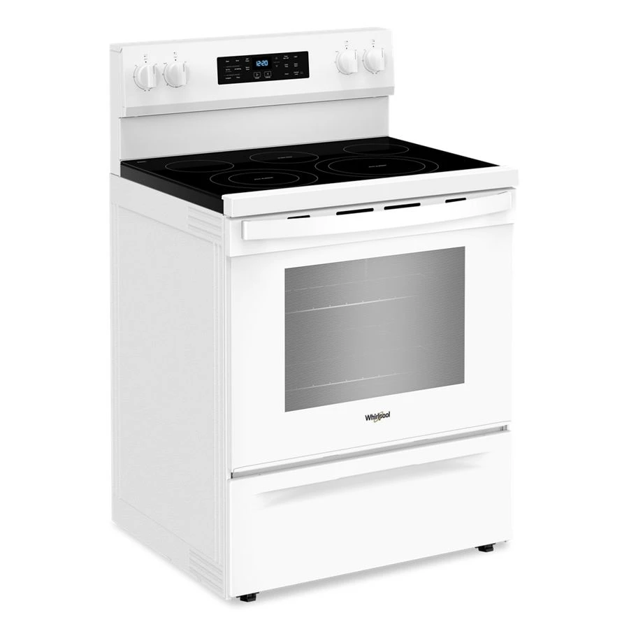 30-inch Energy Star Electric Range with Air Cooking Technology, No Preheat Air Fry and Air Baking and Self Clean WFES5030RW