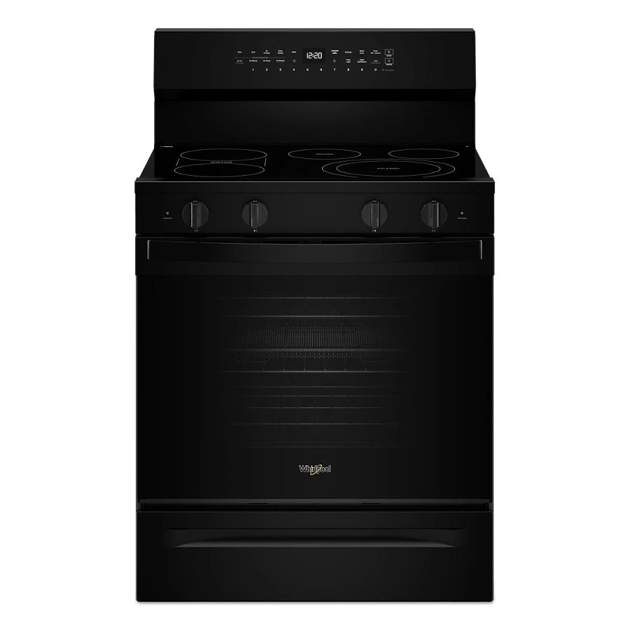 30-inch Electric Smart Range with Air Cooking Technology, No Preheat Air Fry, High Speed Preheat Oven, WipeClean™ Coating, and Steam/Self Clean WFES7530RW