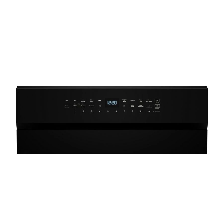 30-inch Electric Smart Range with Air Cooking Technology, No Preheat Air Fry, High Speed Preheat Oven, WipeClean™ Coating, and Steam/Self Clean WFES7530RB