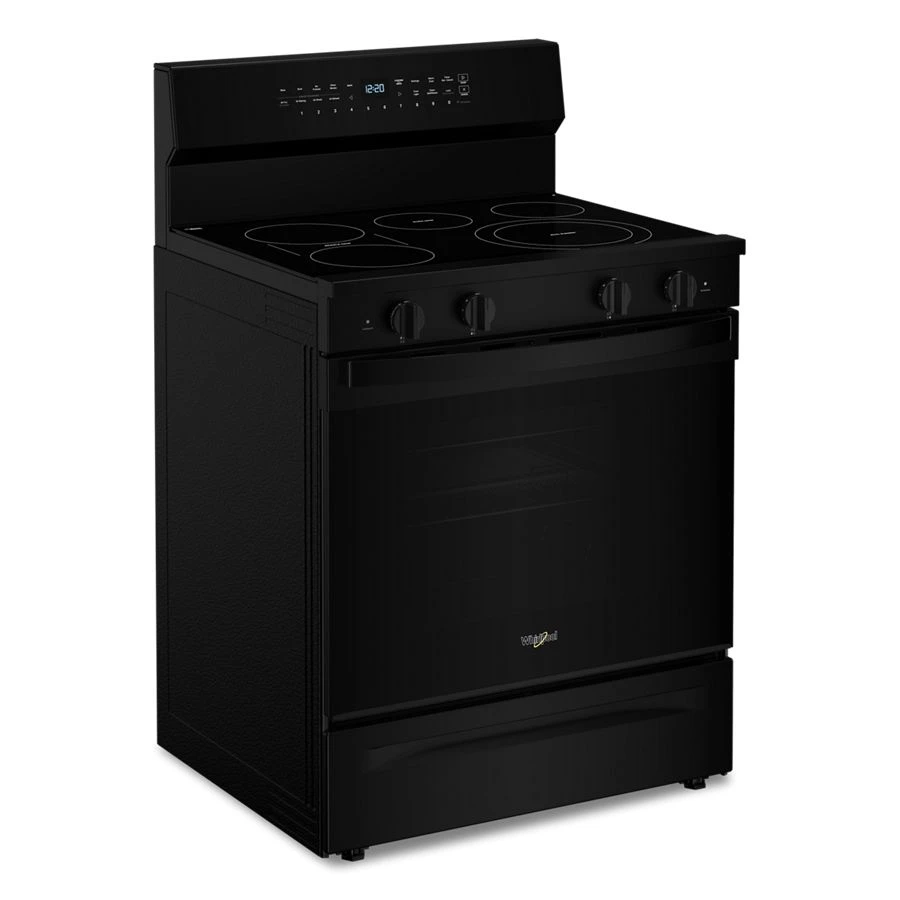 30-inch Electric Smart Range with Air Cooking Technology, No Preheat Air Fry, High Speed Preheat Oven, WipeClean™ Coating, and Steam/Self Clean WFES7530RB