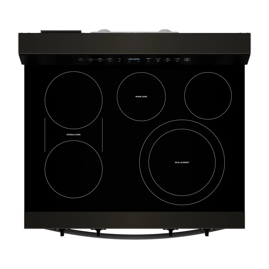 30-inch Electric Smart Range with Air Cooking Technology, No Preheat Air Fry, High Speed Preheat Oven, WipeClean™ Coating, and Steam/Self Clean WFES7530RV