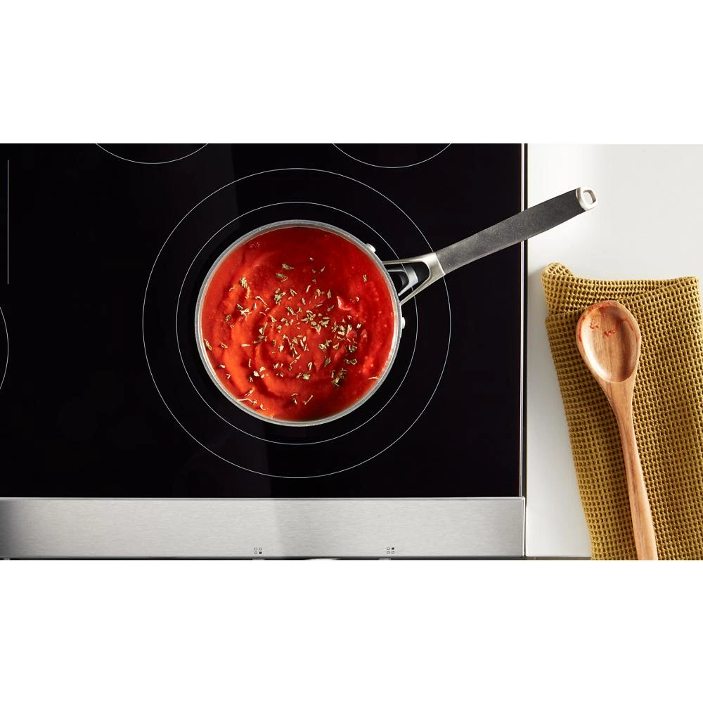 30-inch Electric Smart Range with Air Cooking Technology, No Preheat Air Fry, High Speed Preheat Oven, WipeClean™ Coating, and Steam/Self Clean WFES7530RW
