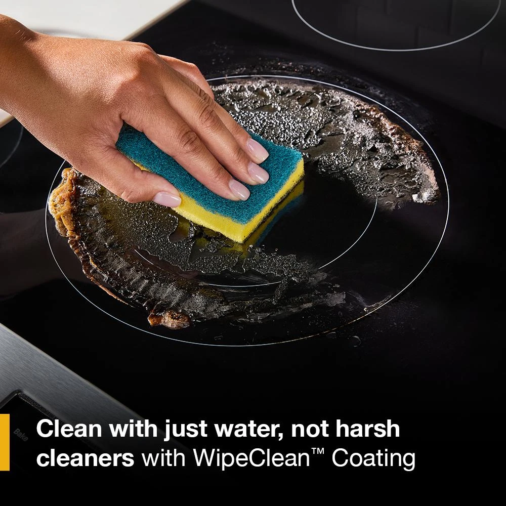 30-inch Electric Smart Range with Air Cooking Technology, No Preheat Air Fry, High Speed Preheat Oven, WipeClean™ Coating, and Steam/Self Clean WFES7530RW