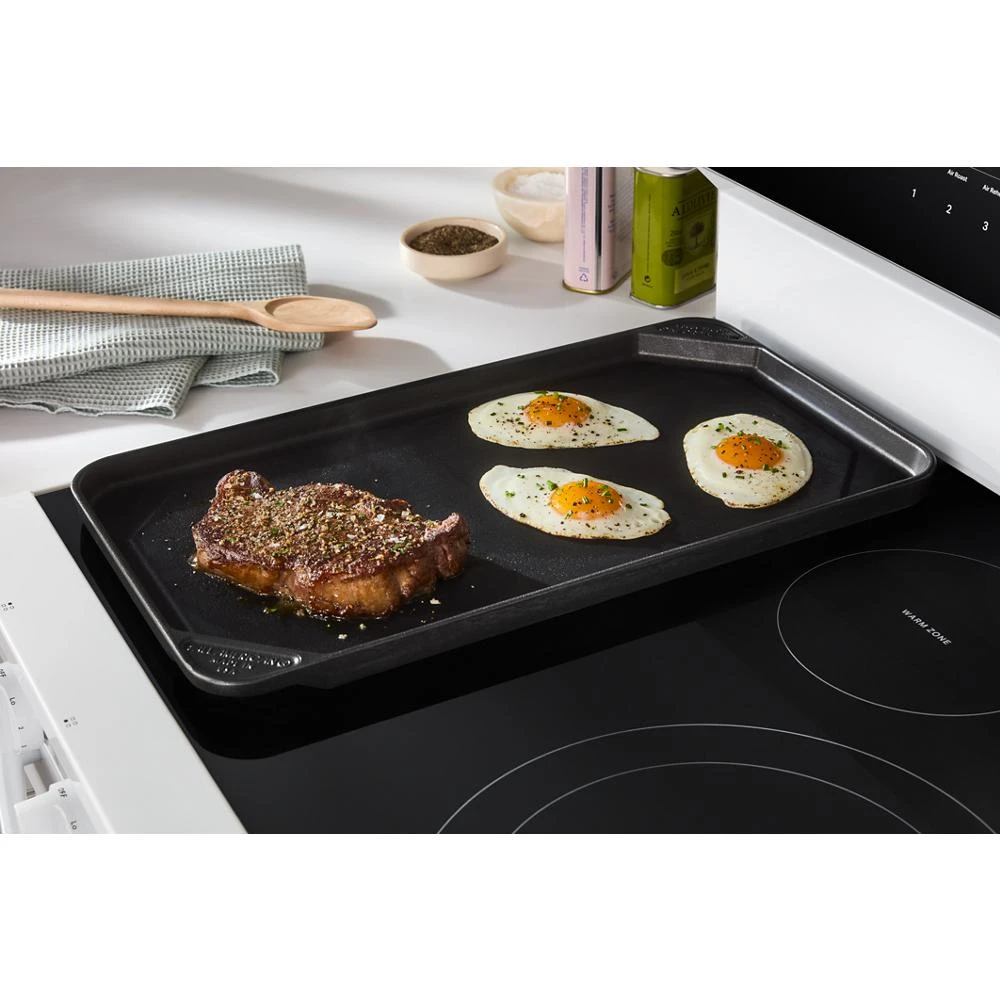 30-inch Electric Smart Range with Air Cooking Technology, No Preheat Air Fry, High Speed Preheat Oven, WipeClean™ Coating, and Steam/Self Clean WFES7530RW