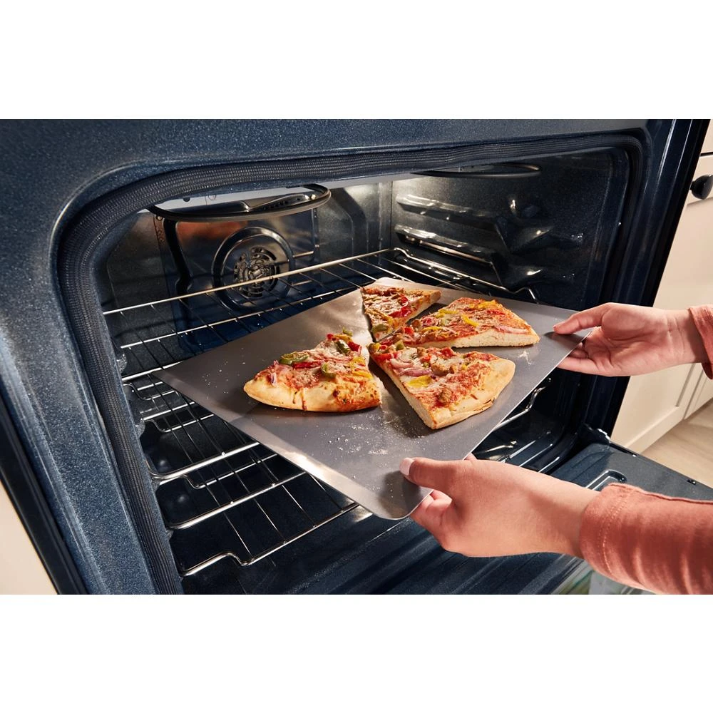 30-inch Electric Smart Range with Air Cooking Technology, No Preheat Air Fry, High Speed Preheat Oven, WipeClean™ Coating, and Steam/Self Clean WFES7530RW