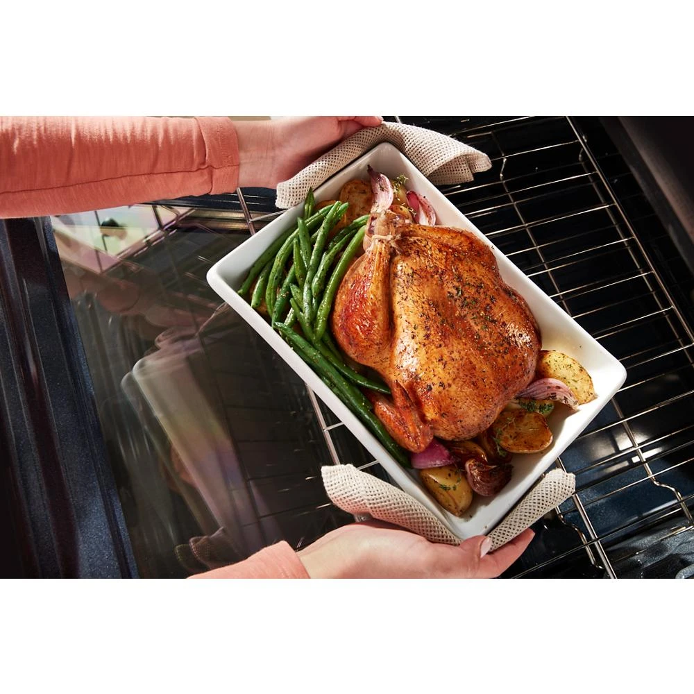 30-inch Electric Smart Range with Air Cooking Technology, No Preheat Air Fry, High Speed Preheat Oven, WipeClean™ Coating, and Steam/Self Clean WFES7530RW