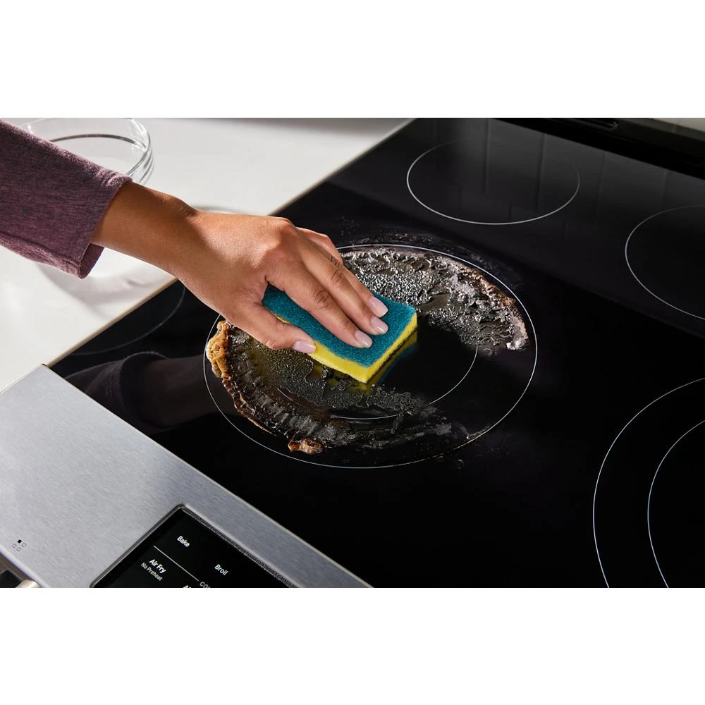 30-inch Electric Smart Range with Air Cooking Technology, No Preheat Air Fry, High Speed Preheat Oven, WipeClean™ Coating, and Steam/Self Clean WFES7530RW