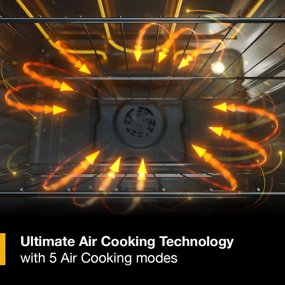 30-inch Electric Smart Range with Air Cooking Technology, No Preheat Air Fry, High Speed Preheat Oven, WipeClean™ Coating, and Steam/Self Clean WFES7530RW