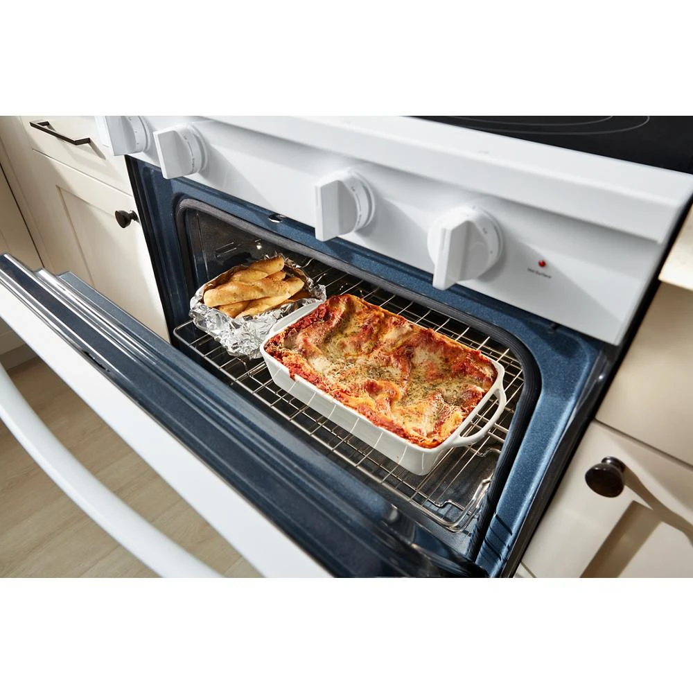 30-inch Electric Smart Range with Air Cooking Technology, No Preheat Air Fry, High Speed Preheat Oven, WipeClean™ Coating, and Steam/Self Clean WFES7530RW