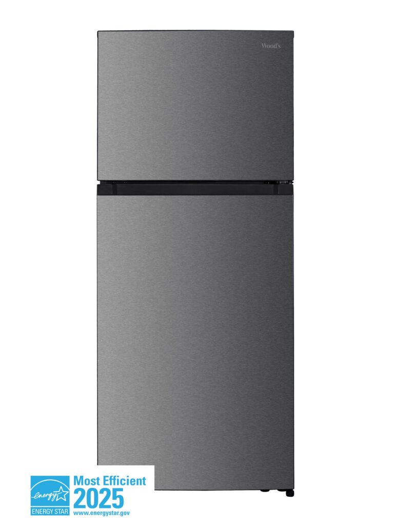 Woods 18.0 cu. ft. Top Mount Frost-Free Fridge in Stainless Steel Look WFF176SL