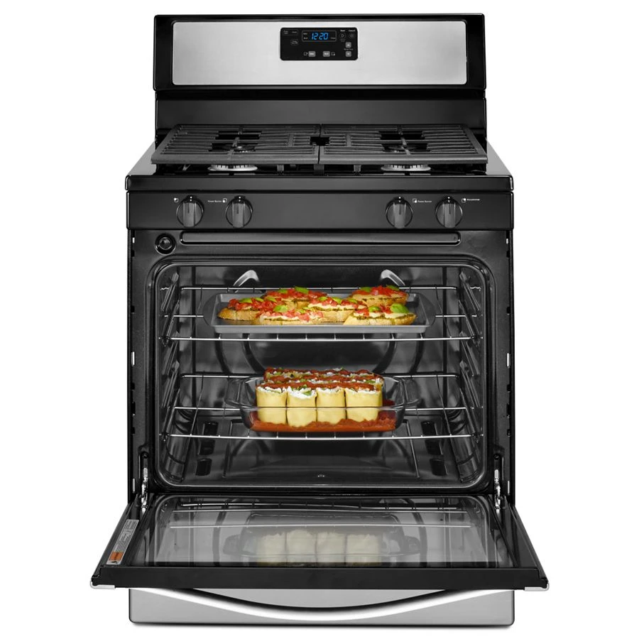 Whirlpool® 5.1 Cu. Ft. Freestanding 4-Burner Gas Stove WFG320M0BS