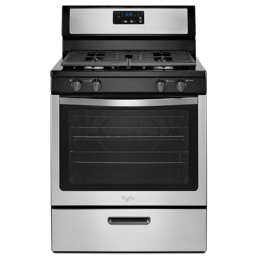 Whirlpool® 5.1 Cu. Ft. Freestanding 4-Burner Gas Stove WFG320M0BS