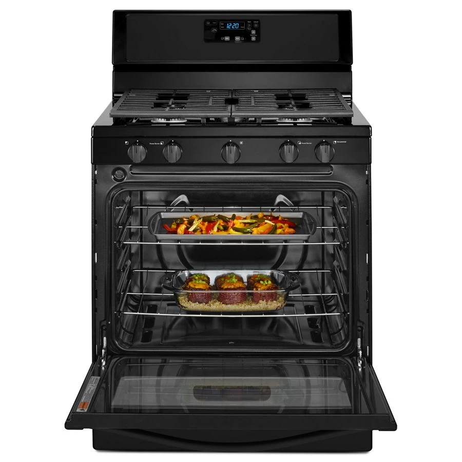Whirlpool® 5.1 Cu. Ft. Freestanding 5-Burner Gas Stove WFG505M0BB