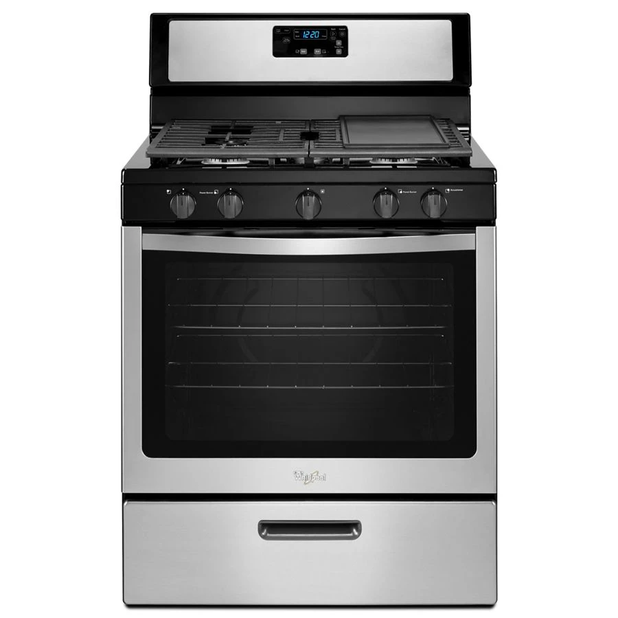 Whirlpool® 5.1 Cu. Ft. Freestanding 5-Burner Gas Stove WFG505M0BS