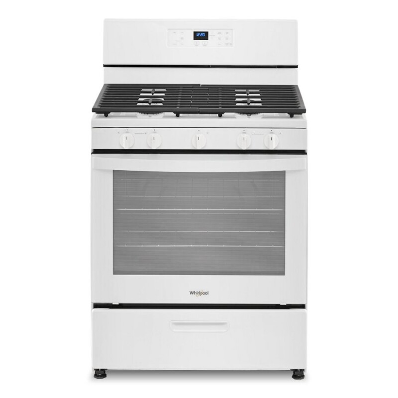 Whirlpool 5.1 Cu. Ft. Freestanding Gas Range with Edge to Edge Cooktop White WFG505M0MW Picture 1