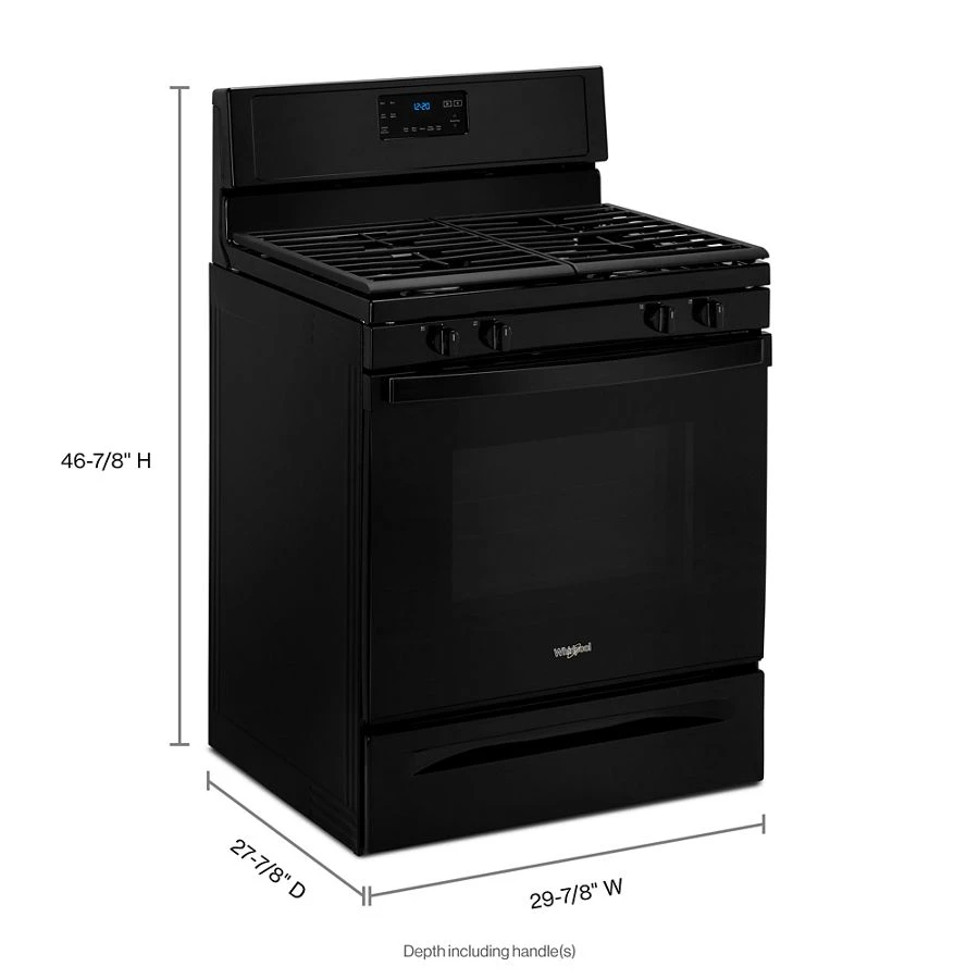5.0 cu. ft. Whirlpool® gas range with SpeedHeat™ burner WFG515S0JB