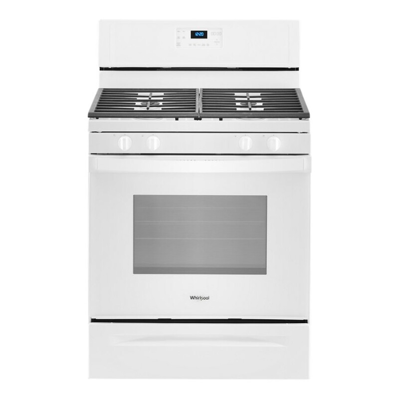 Whirlpool 5.0 cu. ft. Whirlpool® gas range with SpeedHeat™ burner White WFG515S0JW Picture 1