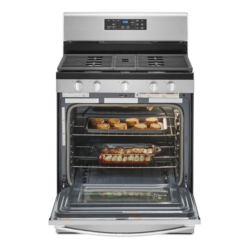 Whirlpool 5.0 cu. ft. Gas Range with Center Oval Burner Fingerprint Resistant Stainless Steel WFG525S0JZ Picture 1
