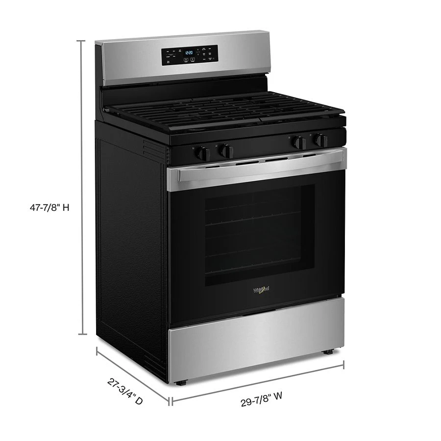 30-inch Self Clean Gas Range with No Preheat Mode WFGS3530RS