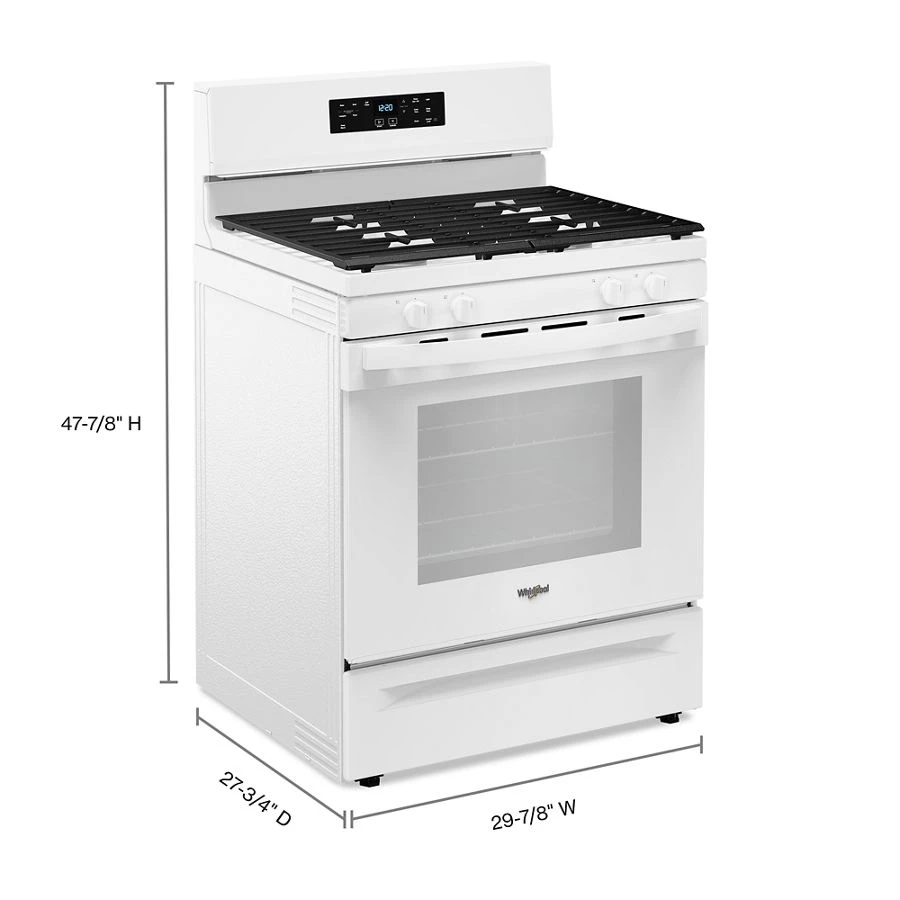 30-inch Self Clean Gas Range with No Preheat Mode WFGS3530RW